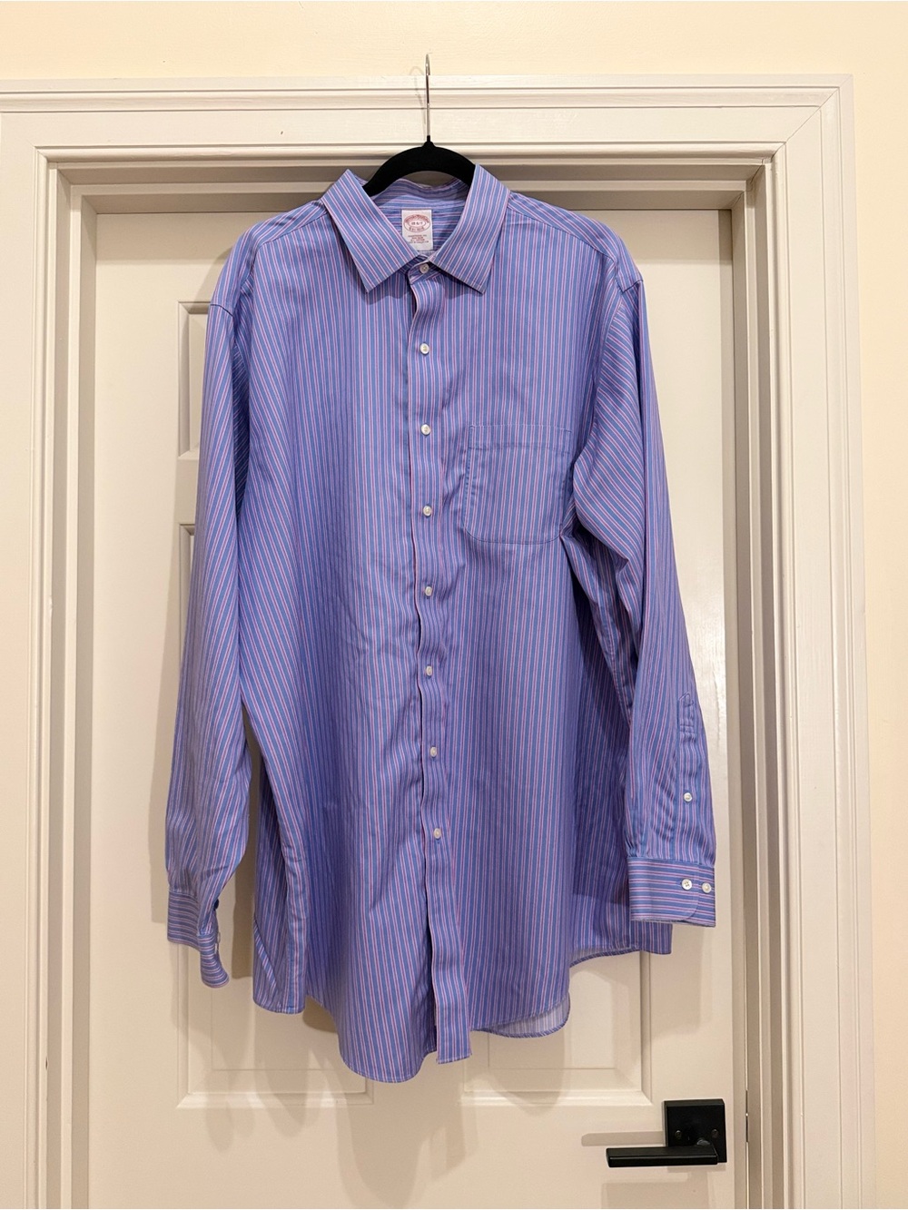 Brooks Brothers 18-6/7 Men’s Dress Shirt - Traditional Fit - Blue & Purple